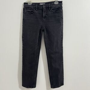 Free People Jasper Blackbird Cropped Jeans Size 26 Black Grunge Biker Emo Goth